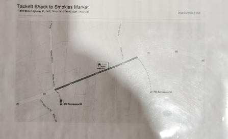 a map showing how to get to smokies market